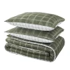 Parure de lit en percale de coton GABRIEL vert 260 x 240 cm - 4MURS