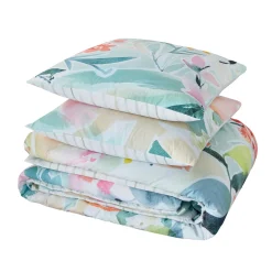 Parure de lit en percale de coton AQUARELLA multicolore 260 x 240 cm