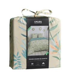 Parure de lit en percale de coton BALATA rose 240 x 220 cm - 4MURS