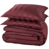 Parure de lit en satin de coton BONE bordeaux 260 x 240 cm - 4MURS