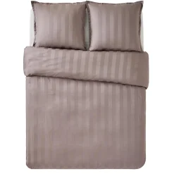 Parure de lit en satin de coton BONE gris cendré 260 x 240 cm - 4MURS