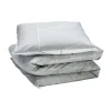 Parure de lit en toile de coton LOZI gris perle 260 x 240 cm - 4MURS