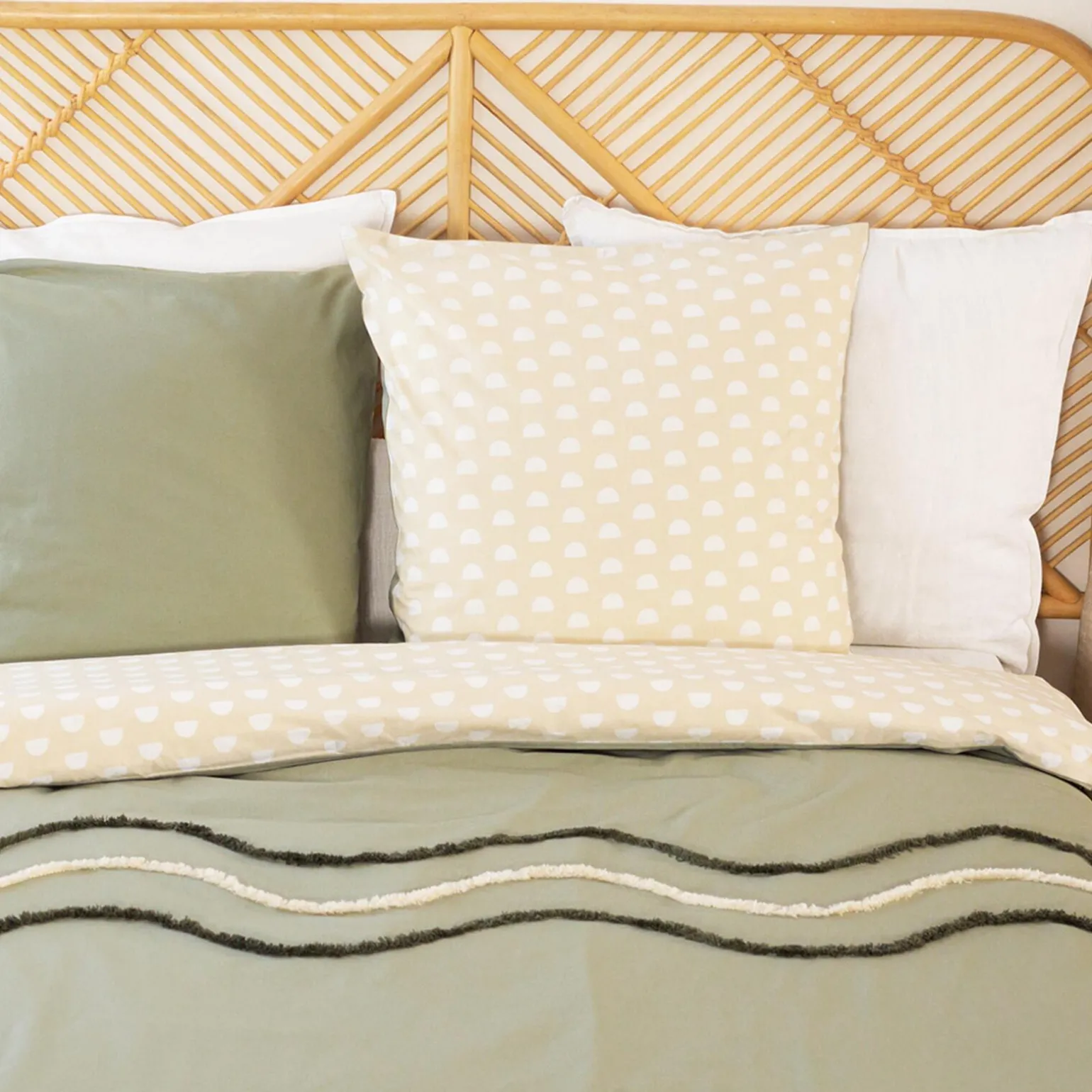 Parure de lit en toile de coton LINEA multicolore 240 x 220 cm - 4MURS