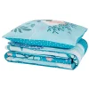 Parure de lit en toile de coton SIRENINA bleu acqua 140 x 200 cm