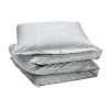 Parure de lit en toile de coton LOZI gris perle 140 x 200 cm - 4MURS