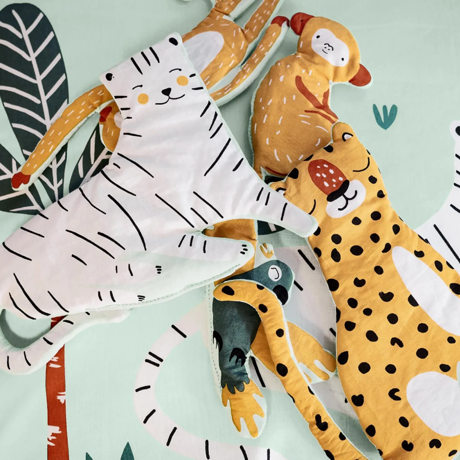 Parure de lit JUNGLE MANIA coloris multicolore 140 x 200 cm - 4MURS