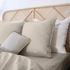 Parure de lit lin et coton lavé MACHA sable 240 x 220 cm - 4MURS