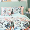 Parure de lit satin bio PAYA coloris bleu 260 x 240 cm - 4MURS