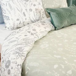 Parure de lit satin bio SUSIE vert amande 240 x 220 cm - 4MURS