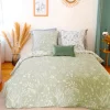 Parure de lit satin bio SUSIE vert amande 260 x 240 cm - 4MURS