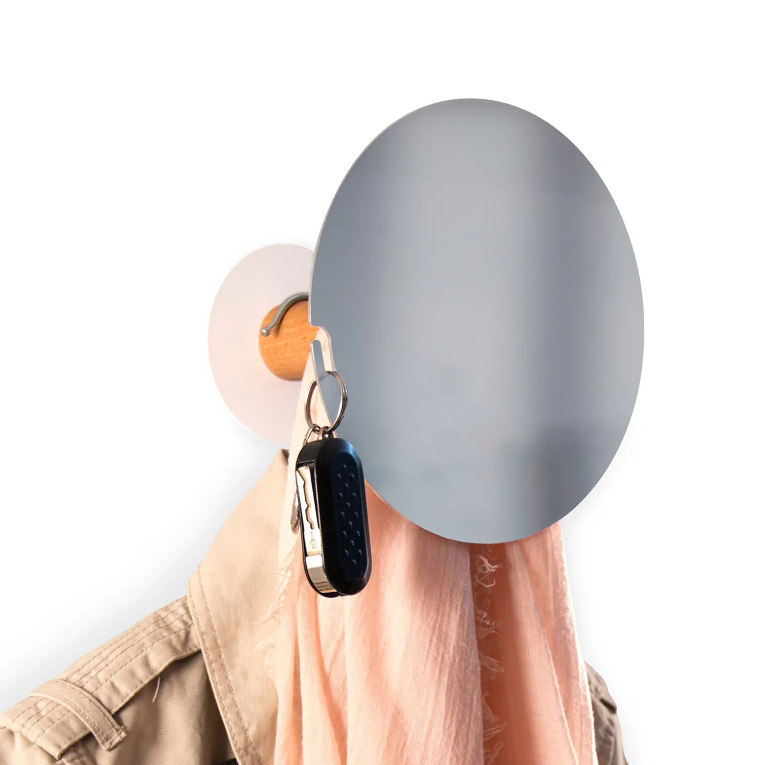 Patère double fonction AURA coloris beige - 4MURS