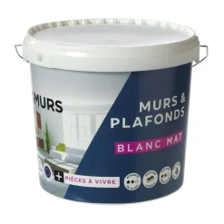 Peinture MURS ET PLAFONDS ESSENTIEL Peinture blanc 10 L - 4MURS