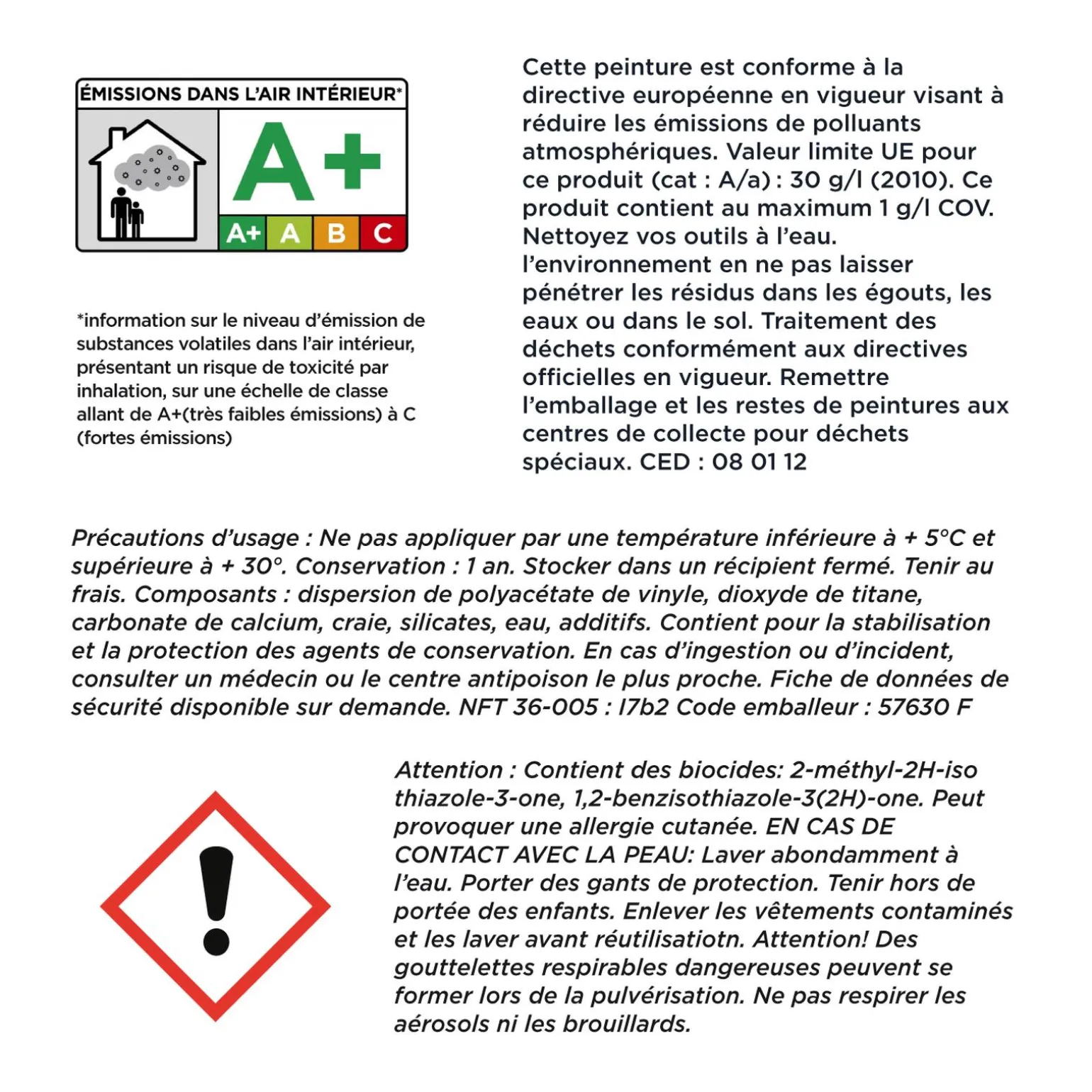 Peinture MURS ET PLAFONDS ESSENTIEL Peinture blanc 10 L - 4MURS