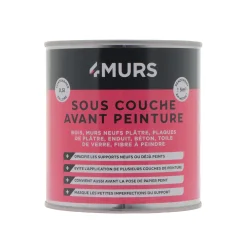 Peinture SOUS COUCHE AVANT PEINTURE Peinture blanc 0,5 L - 4MURS