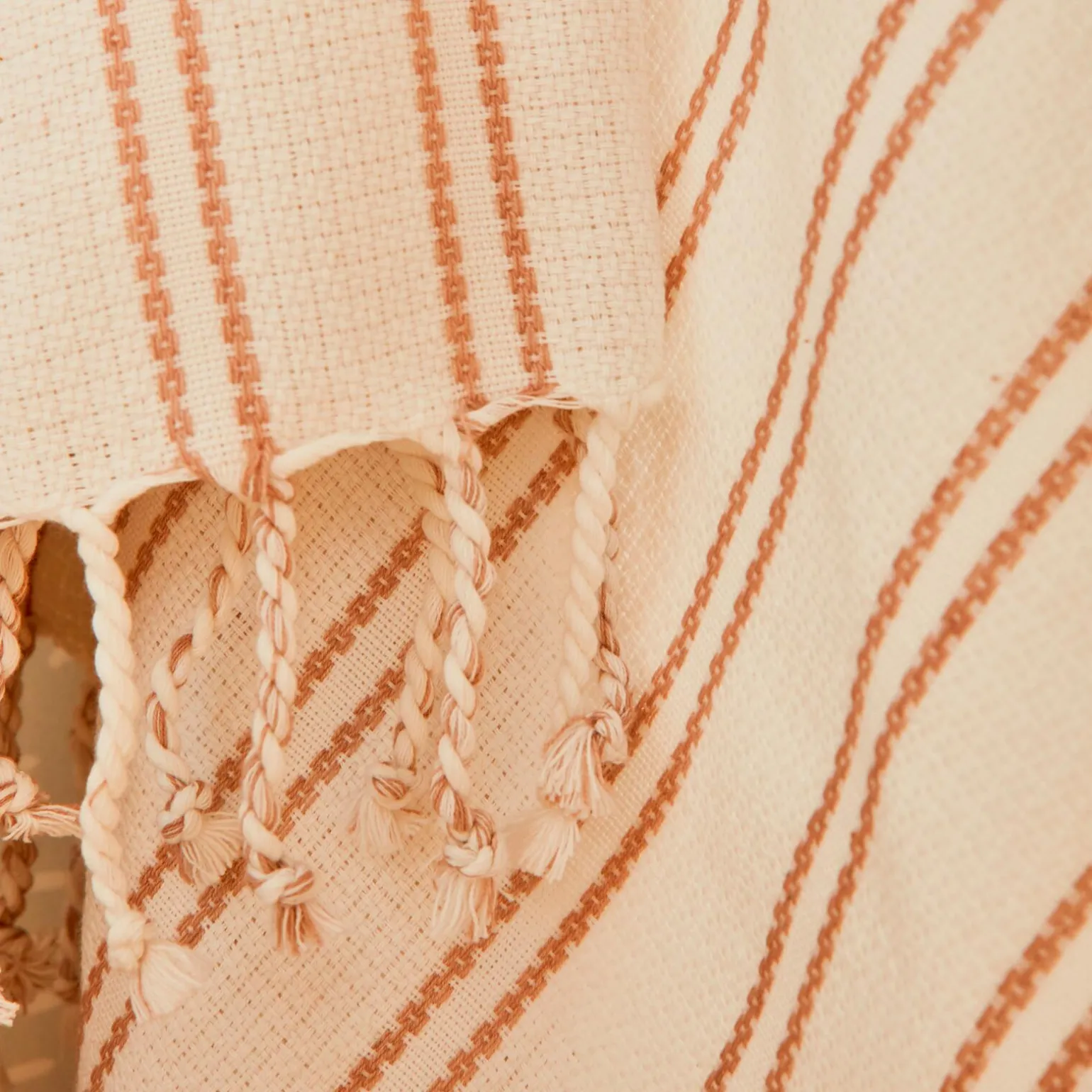 Plaid coton MINDY coloris beige rosé - 4MURS
