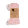 Plaid coton recyclé SAXA coloris pêche - 4MURS