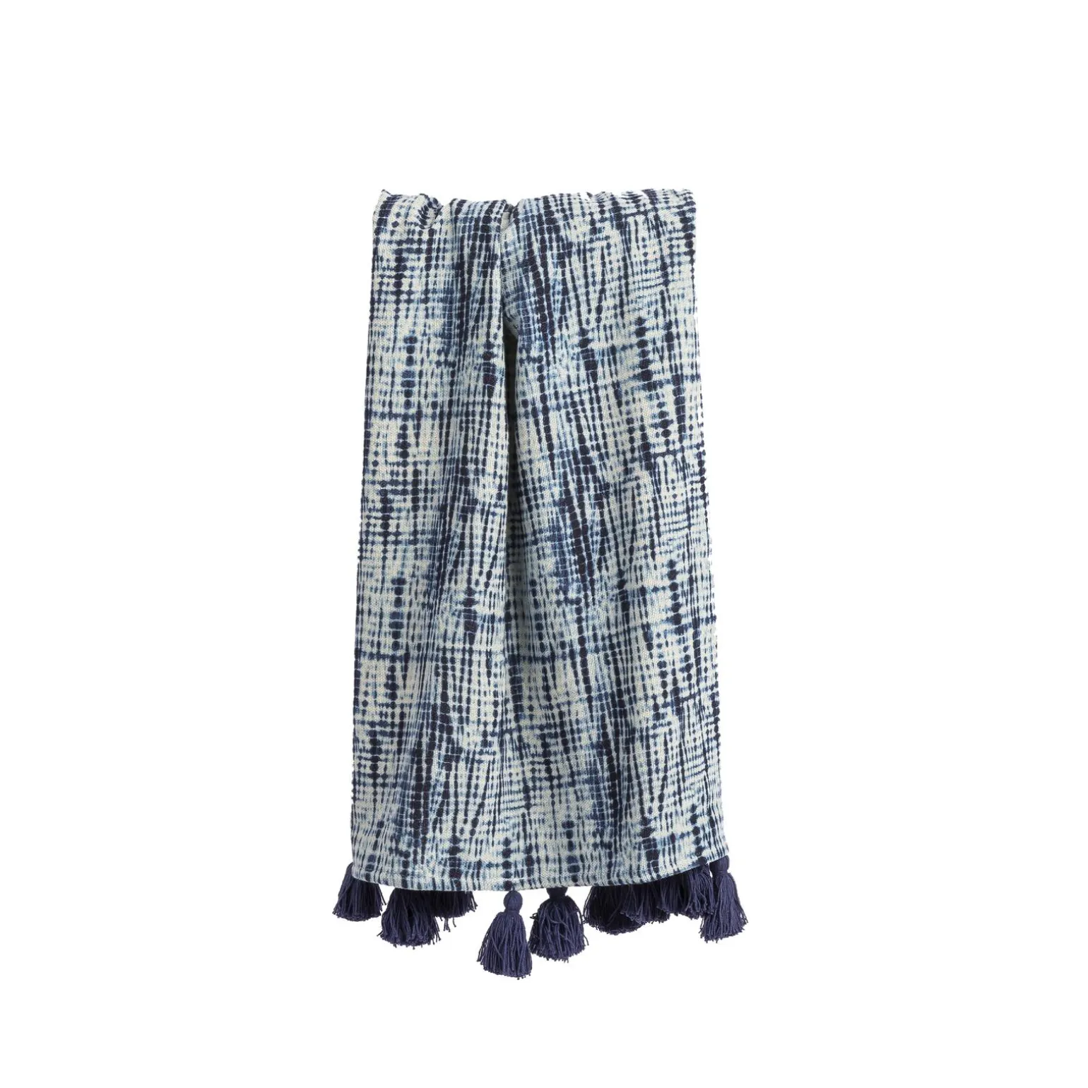 Plaid coton recyclé TIA coloris indigo - 4MURS