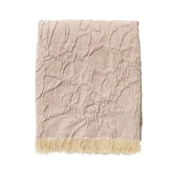 Plaid franges EDEN coloris beige - 4MURS