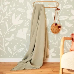 Plaid gaze de coton GRISHA coloris iceberg - 4MURS