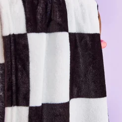 Plaid polaire LANI coloris noir/blanc - 4MURS