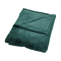 Plaid polaire TILLIE coloris vert émeraude - 4MURS
