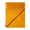 Plaid polaire TILLIE coloris jaune curry - 4MURS