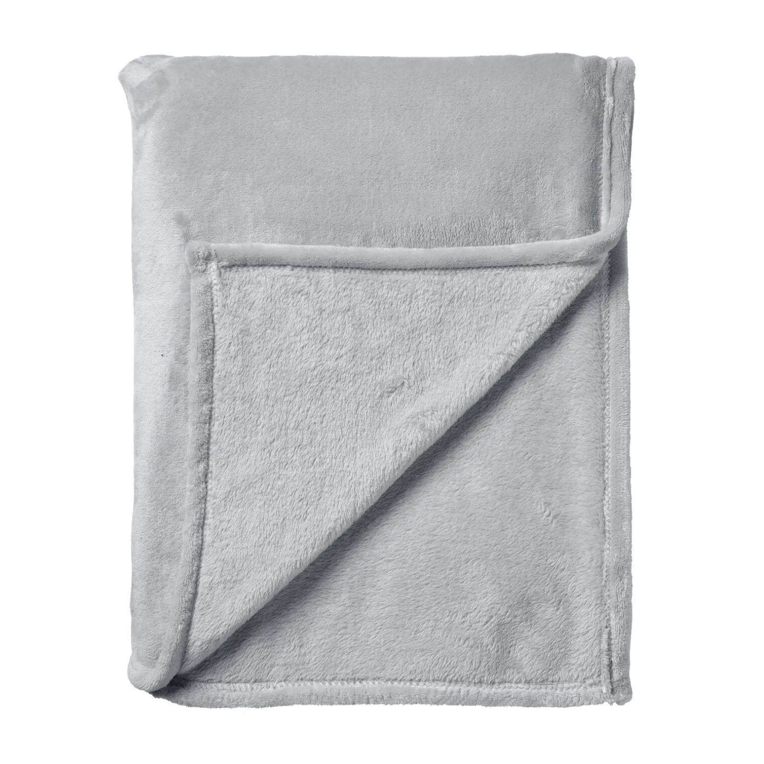 Plaid polaire TILLIE coloris gris perle - 4MURS