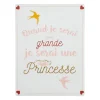 Plaque murale en bois PRINCESSE coloris blanc - 4MURS
