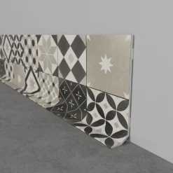 Plinthe déco CARREAUX DE CIMENT coloris gris - 4MURS