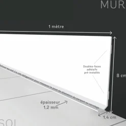 Plinthe déco CARREAUX DE CIMENT coloris gris - 4MURS