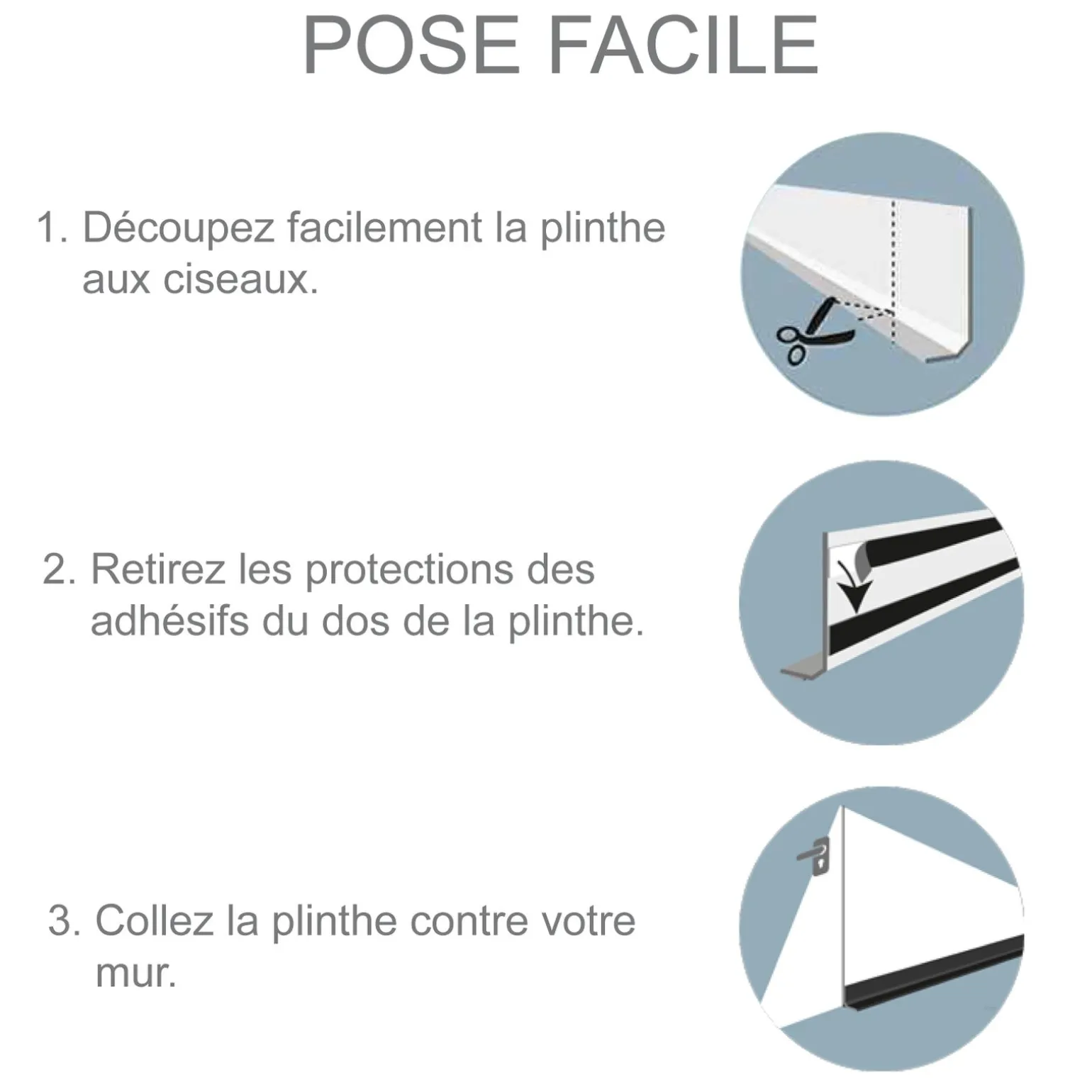 Plinthe déco UNI coloris blanc - 4MURS