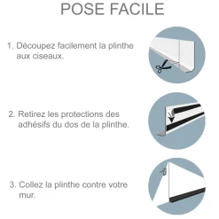 Plinthe déco UNI coloris noir - 4MURS