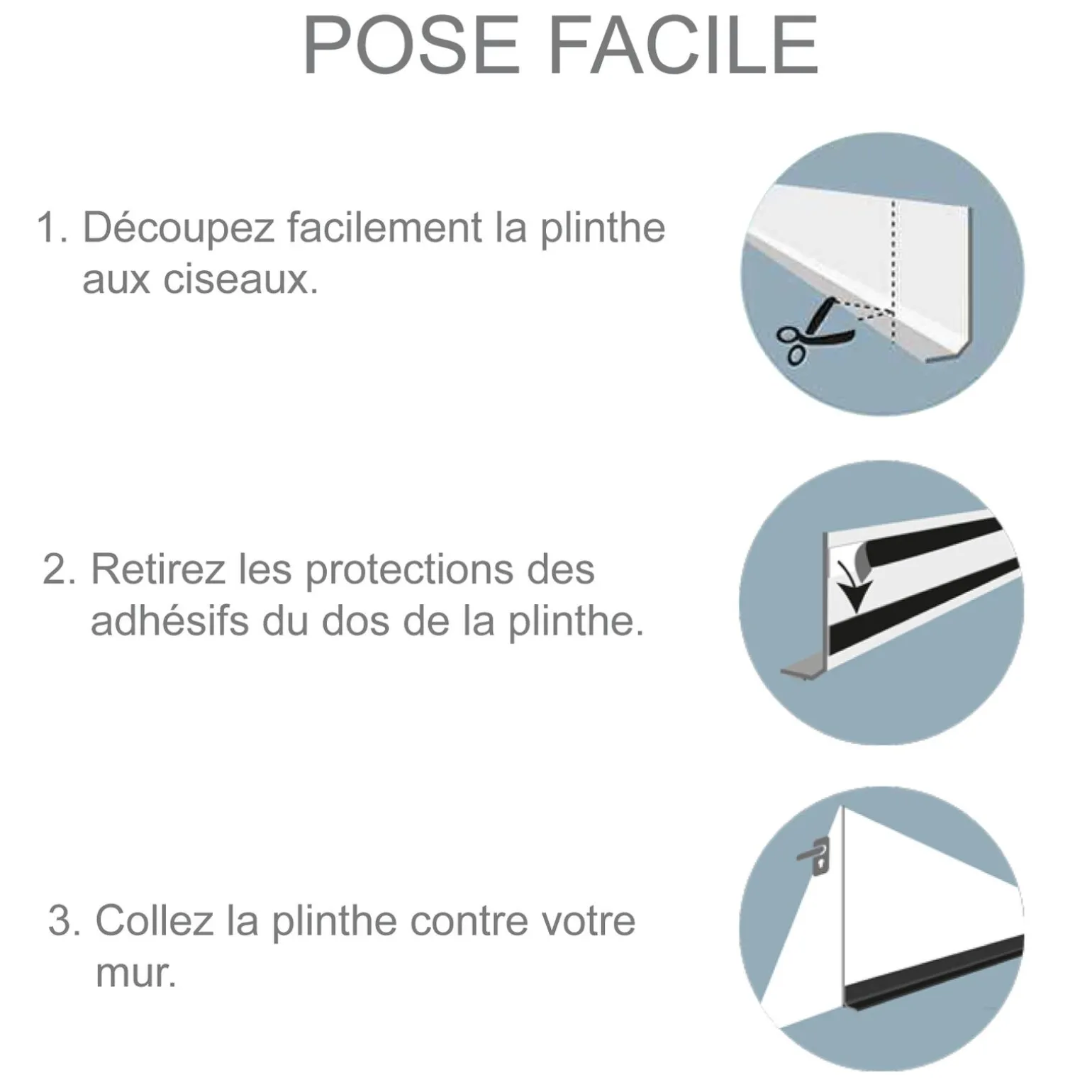 Plinthe déco UNI NOIR 2M coloris noir - 4MURS