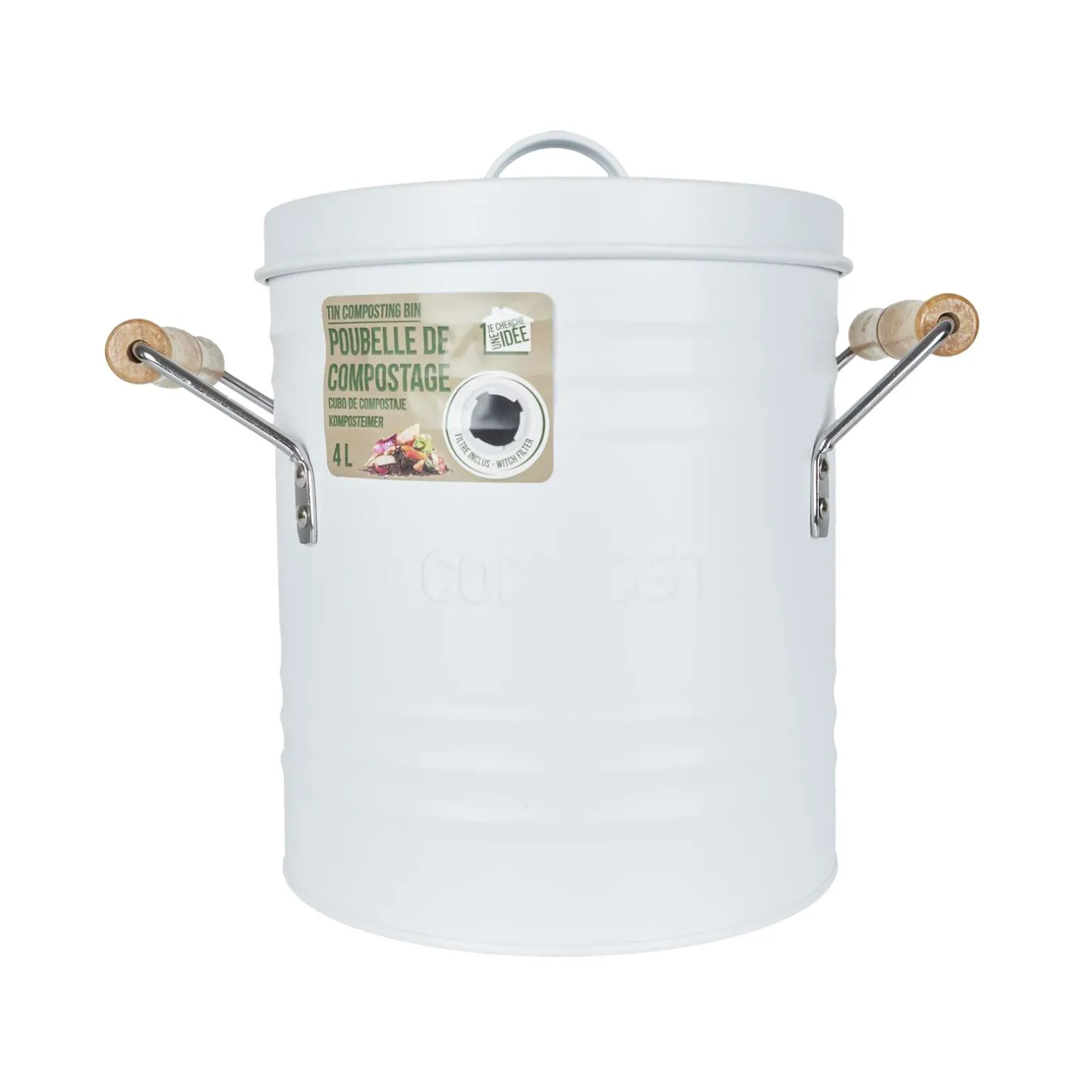 Poubelle COMPOST coloris blanc - 4MURS