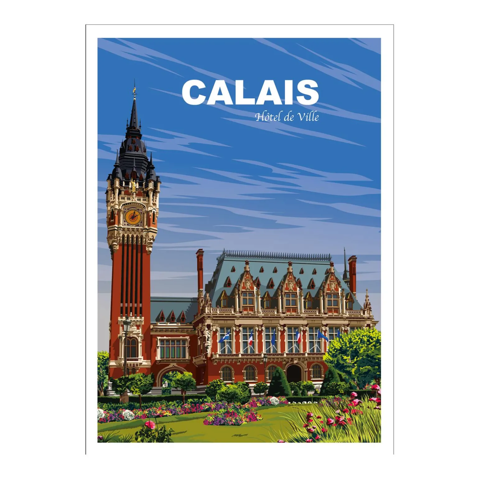 PRINTYMANIA Affiche CALAIS 30 x 40 cm - 4MURS