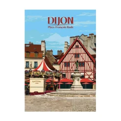 PRINTYMANIA Affiche DIJON 30 x 40 cm - 4MURS