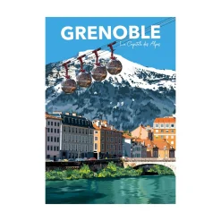 PRINTYMANIA Affiche GRENOBLE 30 x 40 cm - 4MURS