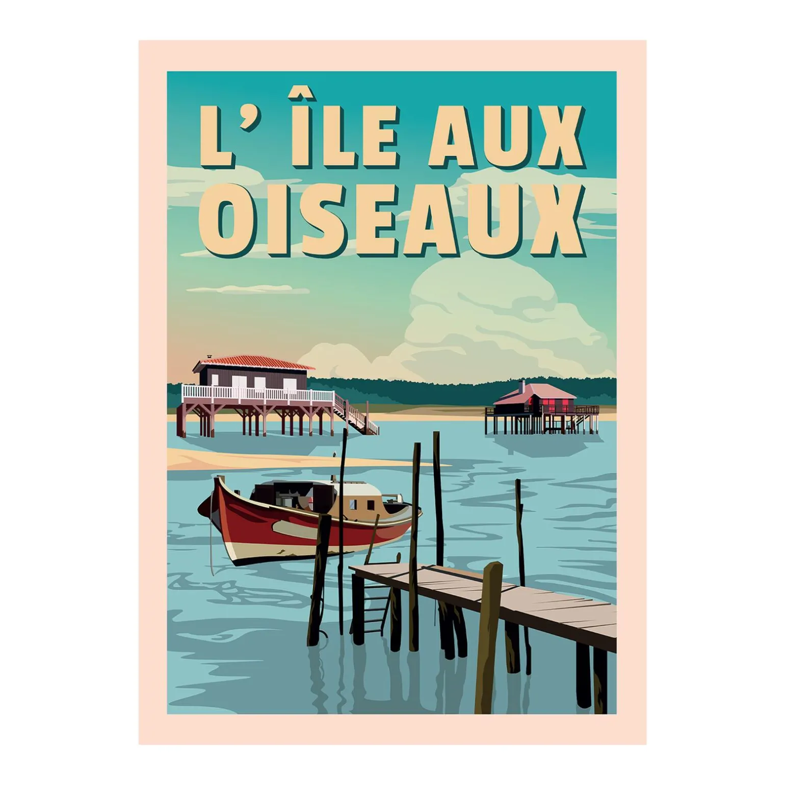 PRINTYMANIA Affiche ÎLE AUX OISEAUX 30 x 40 cm - 4MURS
