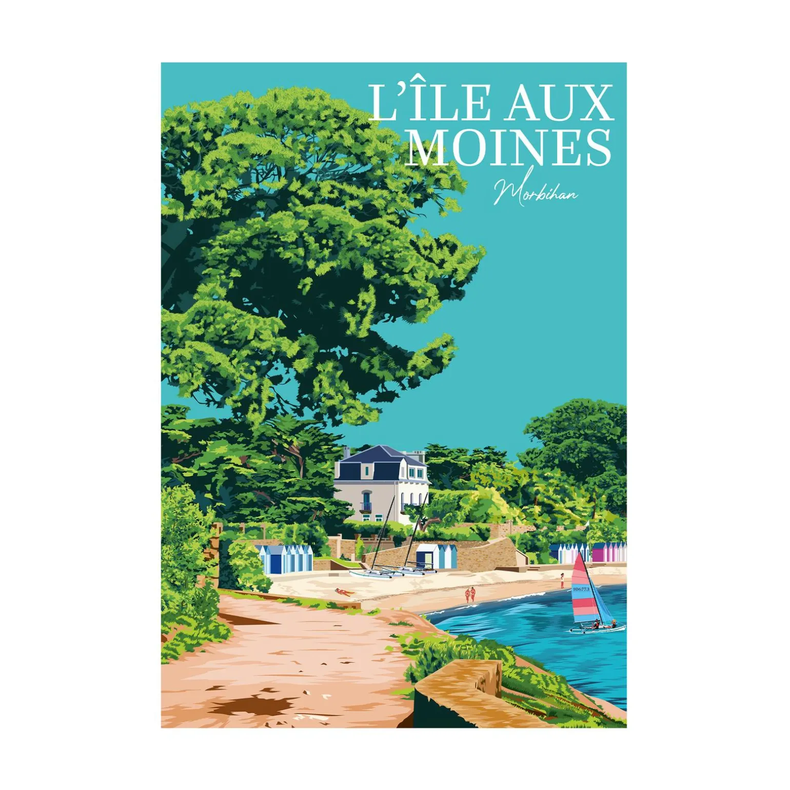PRINTYMANIA Affiche ÎLE AUX MOINES 30 x 40 cm - 4MURS