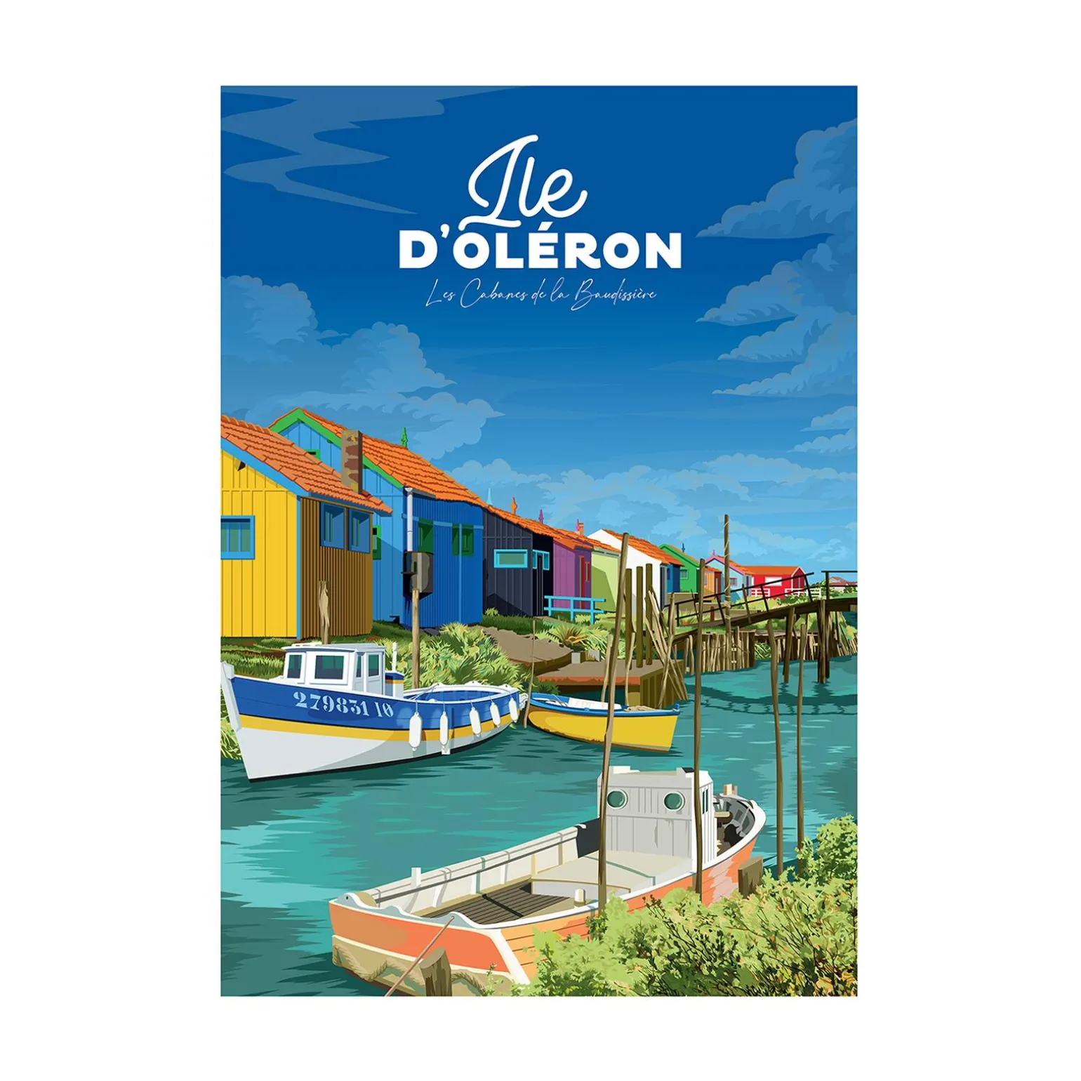 PRINTYMANIA Affiche ÎLE D'OLERON 30 x 40 cm - 4MURS