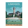 PRINTYMANIA Affiche LIMOGES 30 x 40 cm - 4MURS