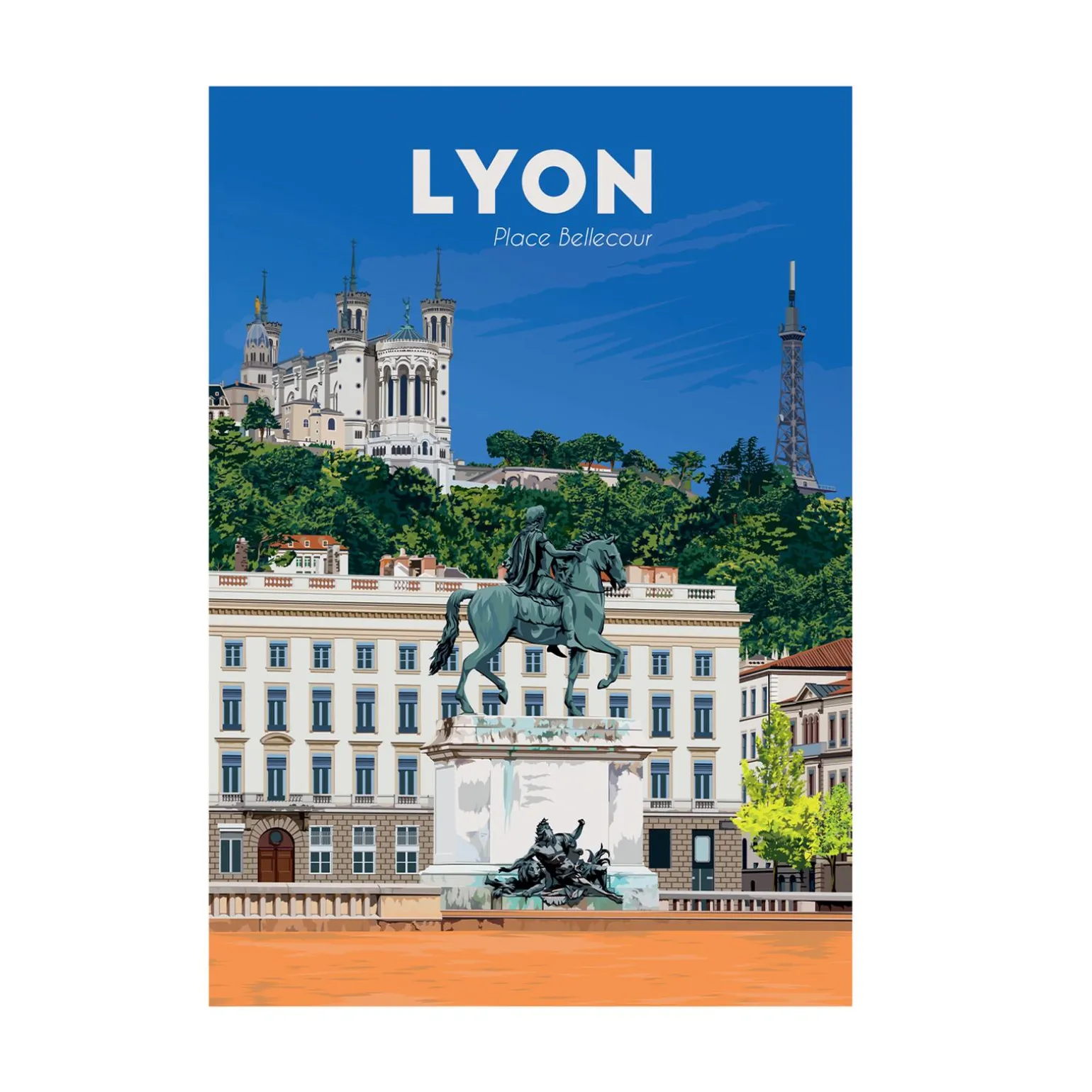 PRINTYMANIA Affiche LYON 30 x 40 cm - 4MURS