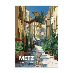 PRINTYMANIA Affiche METZ RUE TAISON 30 x 40 cm - 4MURS