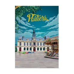 PRINTYMANIA Affiche POITIERS 30 x 40 cm - 4MURS