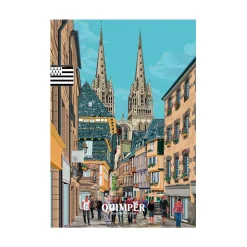 PRINTYMANIA Affiche QUIMPER 30 x 40 cm - 4MURS