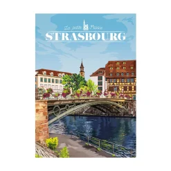 PRINTYMANIA Affiche STRASBOURG 30 x 40 cm - 4MURS