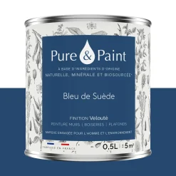 Pure and Paint Peinture Peinture Bleu de Suède 0,5 L - 4MURS