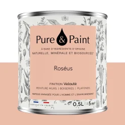 Pure and Paint Peinture Peinture Roseus 0,5 L - 4MURS