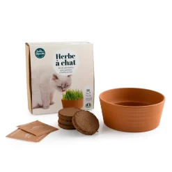 Radis et Capucine Kit HERBE À CHAT coloris beige - 4MURS