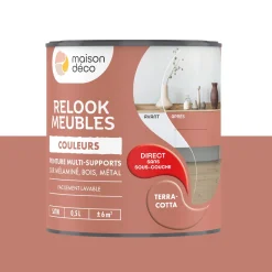 Relook meubles couleurs Peinture RELOOK MEUBLES Peinture terracotta Satiné 0,5 L